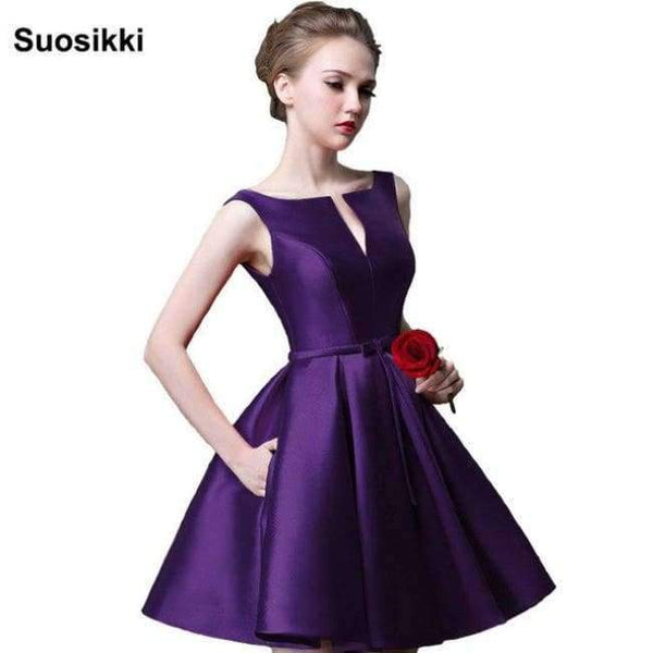 Planet Gates New fashion fuchsia vestido de noiva short design Champange color lace up bridal party cocktail dress