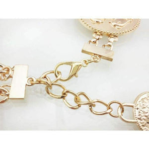 Planet Gates New fashion luxury designer brand chain belt for women Golden coin dolphins portrait  metal waist belts Apparel accessories 06