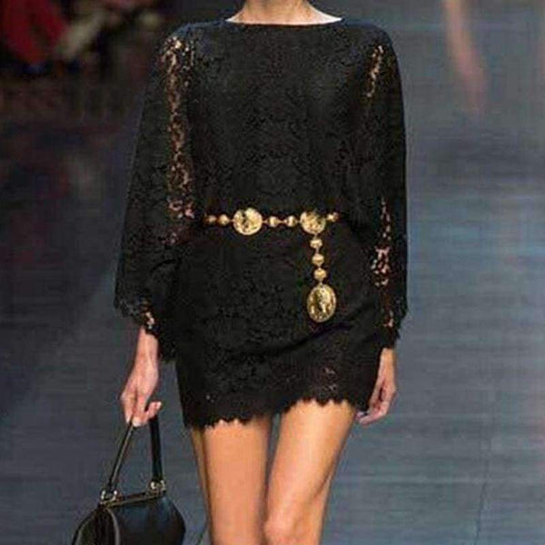 Planet Gates New fashion luxury designer brand chain belt for women Golden coin dolphins portrait  metal waist belts Apparel accessories 06