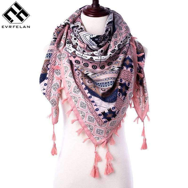 Planet Gates New Fashion Warm Women Scarf Square Scarves Female Wraps Winter Autumn Tassel Printed Girl Shawls Blanket Scarf