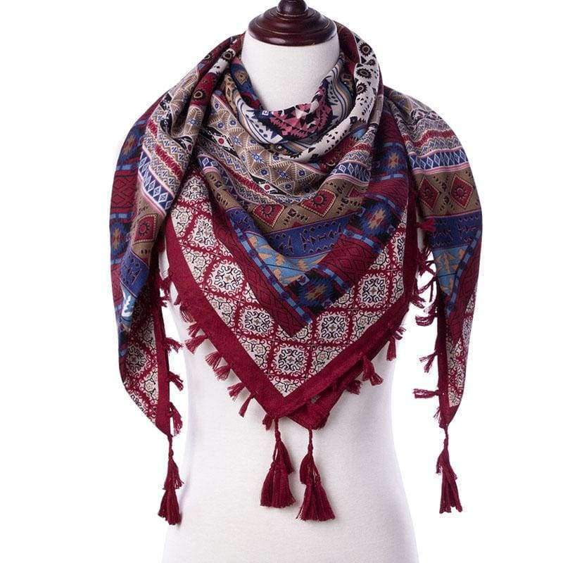 Planet Gates New Fashion Warm Women Scarf Square Scarves Female Wraps Winter Autumn Tassel Printed Girl Shawls Blanket Scarf