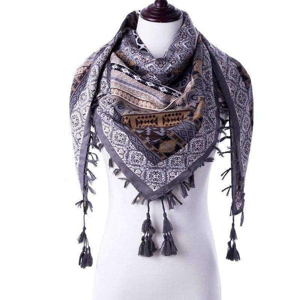Planet Gates New Fashion Warm Women Scarf Square Scarves Female Wraps Winter Autumn Tassel Printed Girl Shawls Blanket Scarf