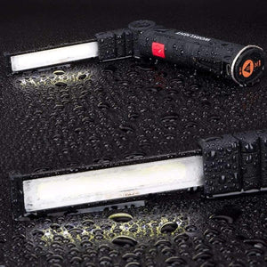 Planet Gates New Foldable USB Camping Light Flashlight Work Lamp Rechargeable Built in Battery With Hook Magnet for Outdoor Camping Fishing