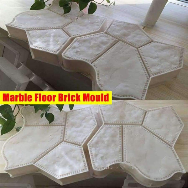 Planet Gates New Garden Plastic Path Concrete Paving Tool Marble Floor Brick Stone Shape Mould Garden Decoration Concrete Molds Garden Tools