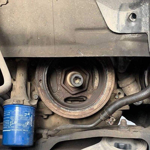 Planet Gates New Hex Crank Damper Pulley Holding Wrench Socket Tool Belt pulley Retainer Crankshaft Belt Pulley Tightening Retaining Wrench