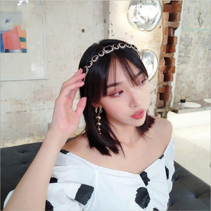 New High-end Hair Accessories Women's Rhinestones Super Flash Alloy Diamonds Fine Side Hairband Headband Fashion Girl Hair Band
