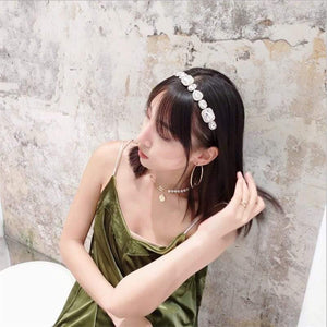 New High-end Hair Accessories Women's Rhinestones Super Flash Alloy Diamonds Fine Side Hairband Headband Fashion Girl Hair Band