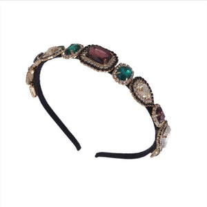 New High-end Hair Accessories Women's Rhinestones Super Flash Alloy Diamonds Fine Side Hairband Headband Fashion Girl Hair Band