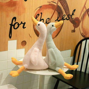 New Huaggble Big Plush White Duck Toy Giant SIze Pink Duck Sky Long Neck Goose Lifelike Animal Doll toys for Kids Birthday Gift