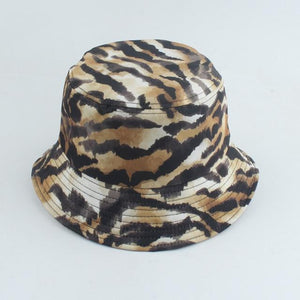 Planet Gates new leopard Harajuku Punk Black Fisherman Hat Panama Bob Casquette Dragon Print Bucket Hats For Women Men Hip Hop Cap Gorro