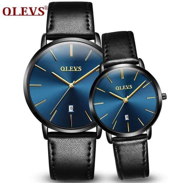 Planet Gates NEW Love black blue Couple watches For Lovers luxury top brand waterproof casual style New Fashion Ultrathin Quartz Leather watch High quality