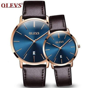 Planet Gates NEW Lovers Brown GB Couple watches For Lovers luxury top brand waterproof casual style New Fashion Ultrathin Quartz Leather watch High quality