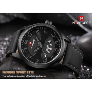Planet Gates Нова луксозна марка NAVIFORCE Мъжки модни ежедневни часовници Мъжки кварцов часовник с кожена каишка, армейски, спортен ръчен часовник