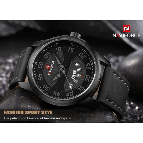 Planet Gates Нова луксозна марка NAVIFORCE Мъжки модни ежедневни часовници Мъжки кварцов часовник с кожена каишка, армейски, спортен ръчен часовник