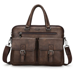 Planet Gates New Men Split Leather Handbag Zipper Men Business Polyester Two Silt Pocket Soft Handle 14 Inches Briefcases Bags