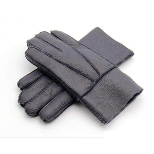 Planet Gates New Men Winter Gloves Warm Genuine Sheep Fur Gloves for Men Thermal Goat Fur Cashmere Genuine Leather Leather Gloves Hand-made