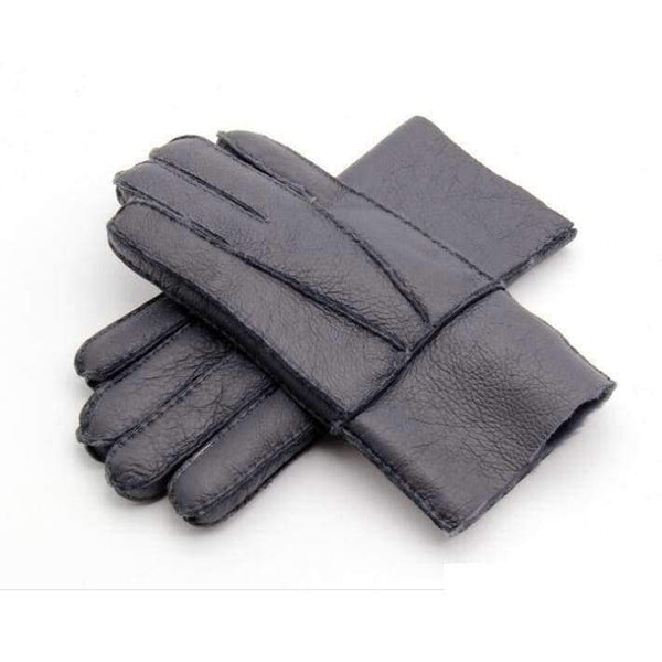 Planet Gates New Men Winter Gloves Warm Genuine Sheep Fur Gloves for Men Thermal Goat Fur Cashmere Genuine Leather Leather Gloves Hand-made