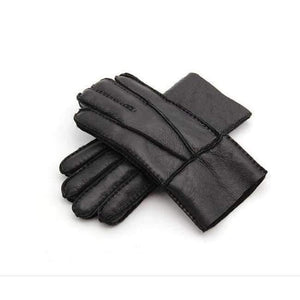 Planet Gates New Men Winter Gloves Warm Genuine Sheep Fur Gloves for Men Thermal Goat Fur Cashmere Genuine Leather Leather Gloves Hand-made