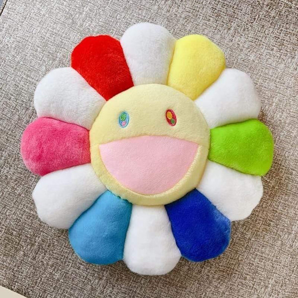 40cm-60cm Sunflower Pillow Soft Flower Stuffed Doll Kawaii Kaikai Kiki Colorful Plush Toy Cushion Gift Sunflower Cushion