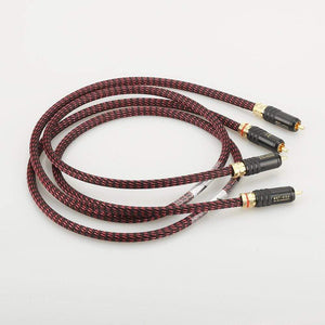 Planet Gates New Pair Hifi audio 5N OFC RCA Audio interconnct cable hi-end RCA to RCA extension cable with gold plated RCA connector plug