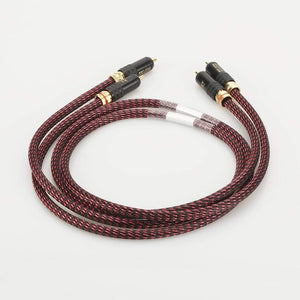 Planet Gates New Pair Hifi audio 5N OFC RCA Audio interconnct cable hi-end RCA to RCA extension cable with gold plated RCA connector plug