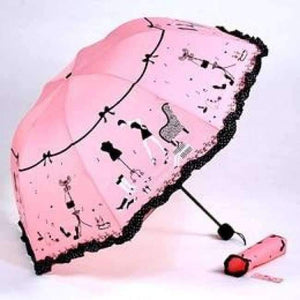 Planet Gates New Peachblow Beautiful Girl Pattern Umbrella Rain Women Fashion Arched Princess Umbrellas Female Parasol Creative Gift US041