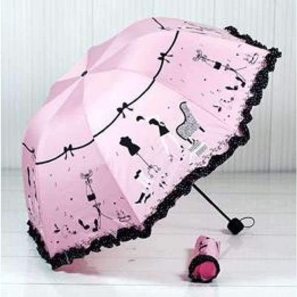 Planet Gates New Pink Beautiful Girl Pattern Umbrella Rain Women Fashion Arched Princess Umbrellas Female Parasol Creative Gift US041