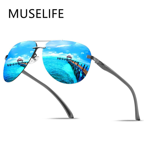 Planet Gates New Polarized Men Sunglasses Classic Driving Sun Glasses Metal Frame Mirror Lens Sunglasses Men/Women