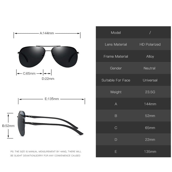 Planet Gates New Polarized Men Sunglasses Classic Driving Sun Glasses Metal Frame Mirror Lens Sunglasses Men/Women