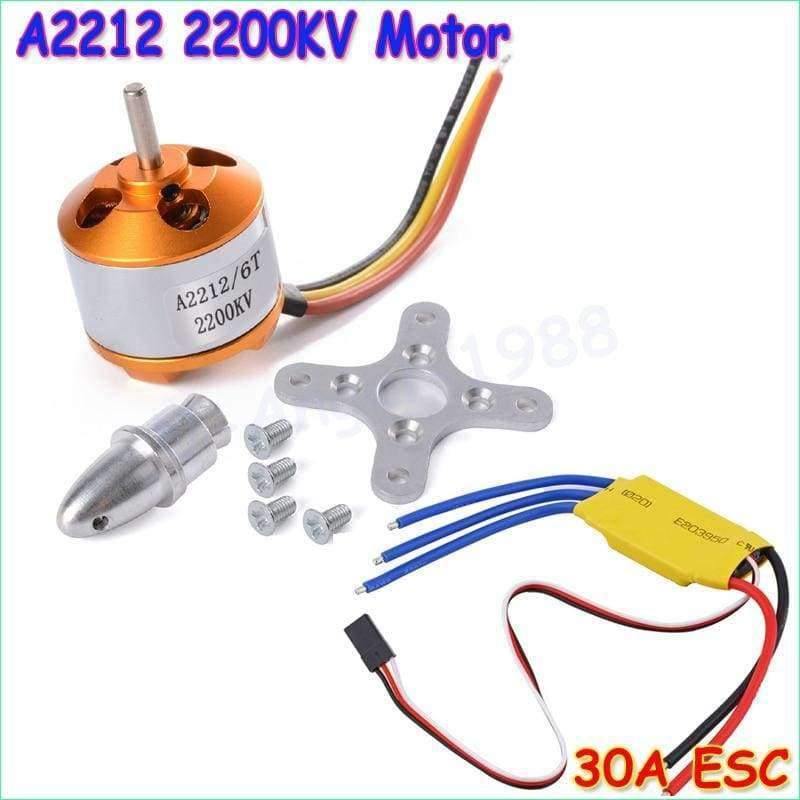 Planet Gates New RC 2200KV  Brushless Motor A2212-6T +  ESC 30A Brushless Motor Speed Controller