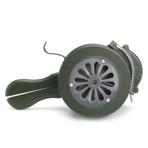 Planet Gates NEW Safurance Green Aluminium alloy Crank Hand Operated Air Raid Emergency Safety Alarm Siren Home Self Protection Security