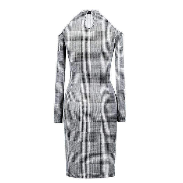 Planet Gates New Sexy Off Shoulder Dress Women Long Sleeve O-Neck Autumn Office Lady Dresses Fashion French Velvet Female Slim Dress Talever