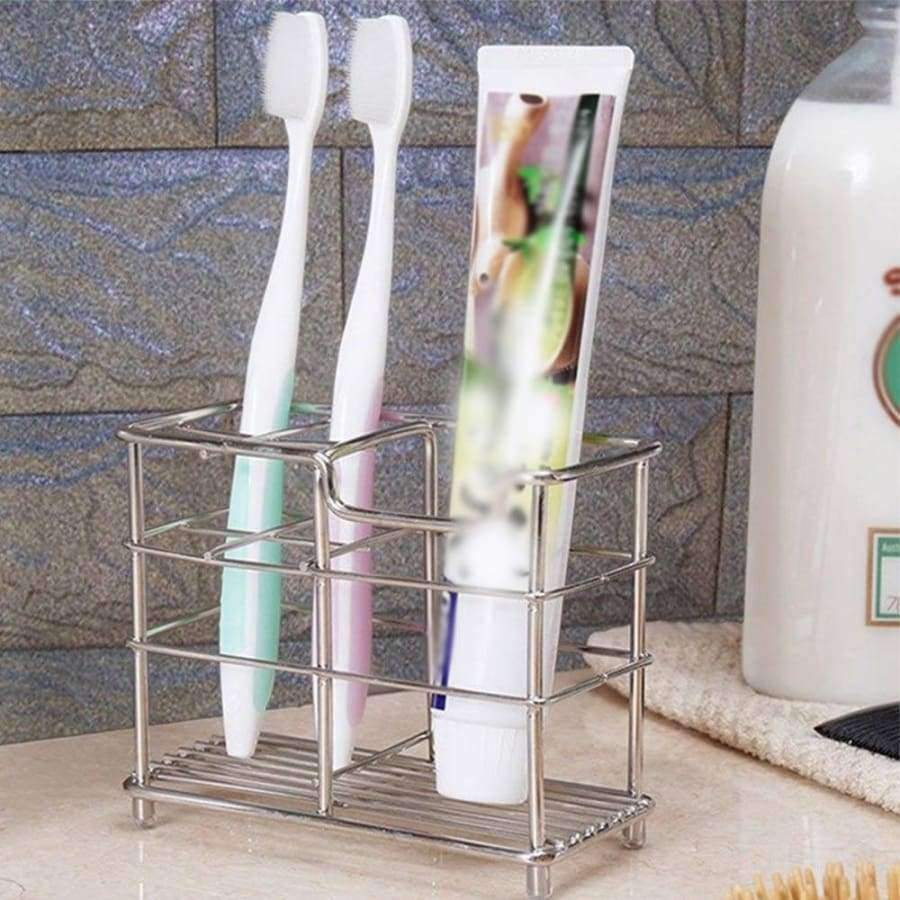 Planet Gates new Stainless Steel Toothbrush Holder Toothpaste Razor Stand Bathroom Organizer Tooth Brush Mug Storage Bathroom Accessories