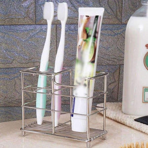 Planet Gates new Stainless Steel Toothbrush Holder Toothpaste Razor Stand Bathroom Organizer Tooth Brush Mug Storage Bathroom Accessories