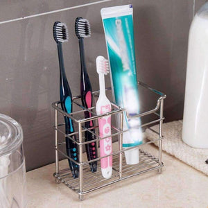 Planet Gates new Stainless Steel Toothbrush Holder Toothpaste Razor Stand Bathroom Organizer Tooth Brush Mug Storage Bathroom Accessories