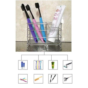 Planet Gates new Stainless Steel Toothbrush Holder Toothpaste Razor Stand Bathroom Organizer Tooth Brush Mug Storage Bathroom Accessories