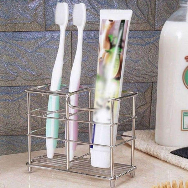Planet Gates new Stainless Steel Toothbrush Holder Toothpaste Razor Stand Bathroom Organizer Tooth Brush Mug Storage Bathroom Accessories