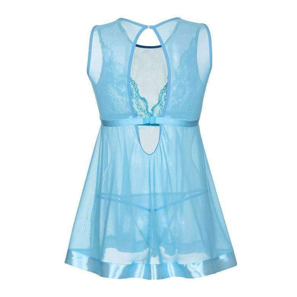 Planet Gates New Style Fashion Women Sexy Lace Transparent Mesh Underwear Babydoll Sleepwear Intimate Full Slips S-XL