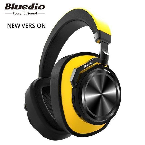 Planet Gates New verison yellow / China Bluedio T6 Active Noise Cancelling Headphones Wireless Bluetooth Headset with microphone for phones and music