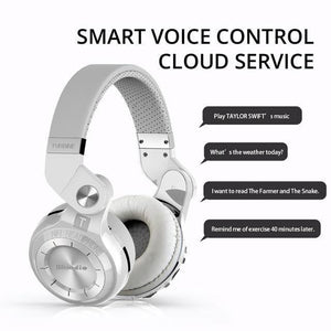 Planet Gates New version white / China Bluedio T2+ fashionable foldable over the ear bluetooth headphones BT 4.1 support FM radio& SD card functions Music&phone calls