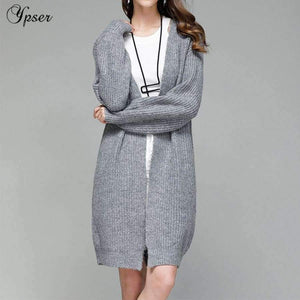Planet Gates New Women Simple Knitted Long Cardigan Casual Sweater Autumn Winter Long Sleeve Elegant Coat