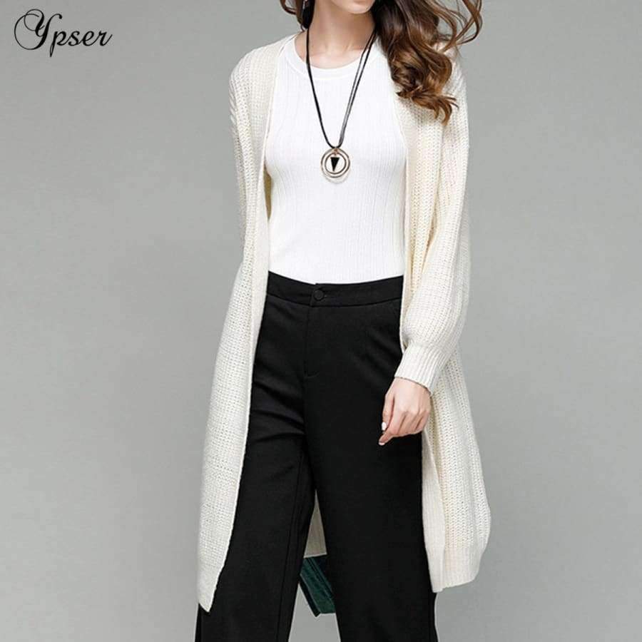 Planet Gates New Women Simple Knitted Long Cardigan Casual Sweater Autumn Winter Long Sleeve Elegant Coat