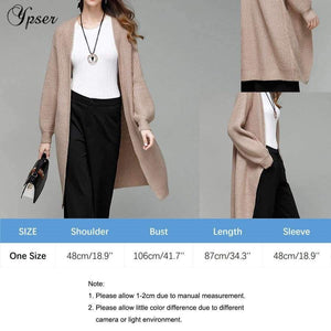 Planet Gates New Women Simple Knitted Long Cardigan Casual Sweater Autumn Winter Long Sleeve Elegant Coat