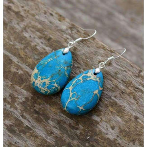 Planet Gates New Womens Luxury Earrings Natural Stones Teardrop Dangle Earrings Designer Elegant Earrings European Jewelry Dropshipping