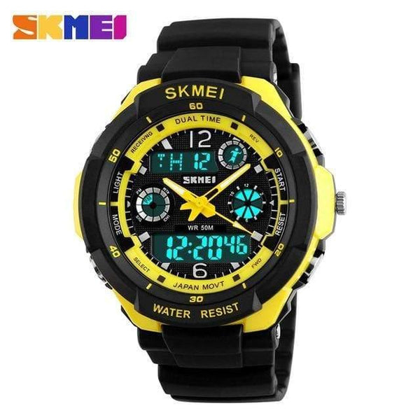 Planet Gates New Yellow Kids Watches Anti-Shock 5Bar Waterproof Outdoor Sport Children Watches Fashion Digital Watch Relogio Masculino 0931