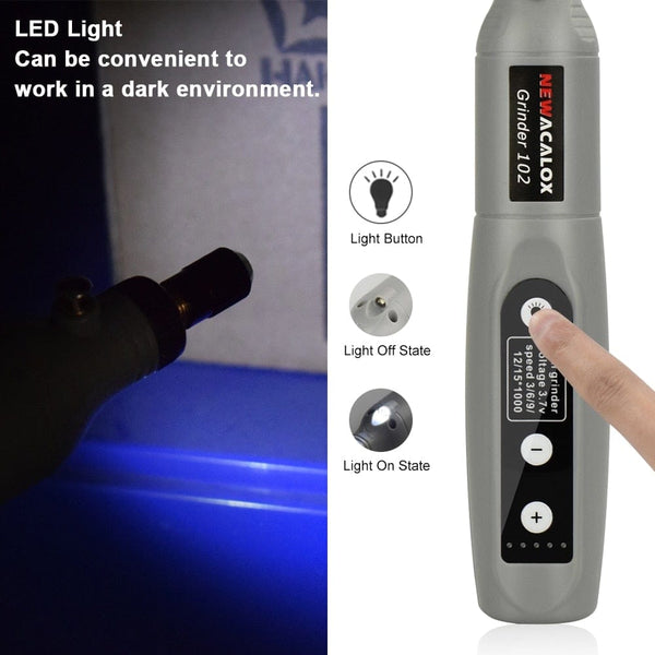 Planet Gates NEWACALOX USB Charging Variable Speed Mini Grinder Machine Rotary Tools Kit Grinder Set with 126pcs Engraving Accessories Kit