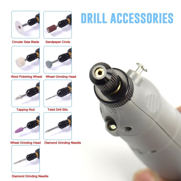 Planet Gates NEWACALOX USB Charging Variable Speed Mini Grinder Machine Rotary Tools Kit Grinder Set with 126pcs Engraving Accessories Kit