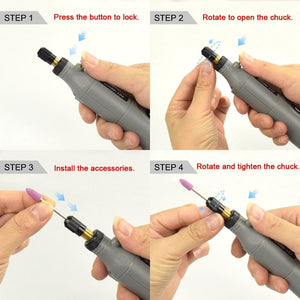 Planet Gates NEWACALOX USB Charging Variable Speed Mini Grinder Machine Rotary Tools Kit Grinder Set with 126pcs Engraving Accessories Kit