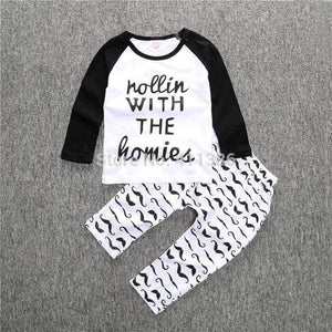 Planet Gates Newborn baby boy clothes baby clothes unisex yellow  color long-sleeved shirt+ pants 2 pcs. bebe girl clothing set ST205