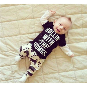 Planet Gates Newborn baby boy clothes baby clothes unisex yellow  color long-sleeved shirt+ pants 2 pcs. bebe girl clothing set ST205